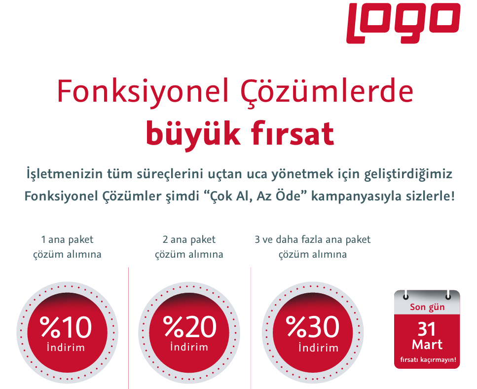 Logo Fonksiyonel Çözümlerde  Büyük Fırsat.