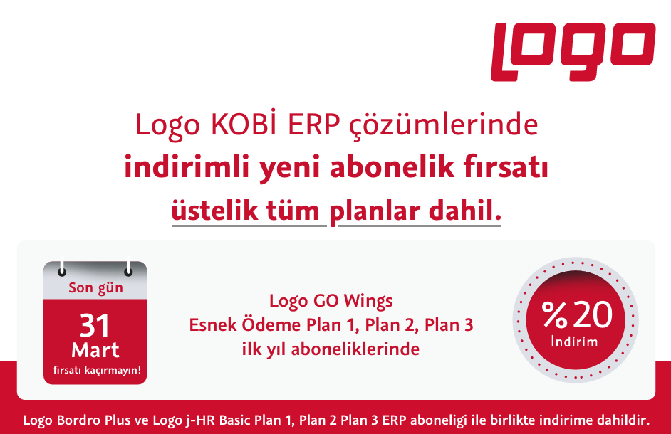 Logo KOBİ ERP çözümlerinde indirimli yeni abonelik fırsatı
