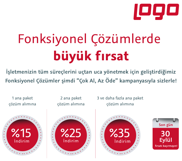 Logo Fonksiyonel Çözümlerde  Büyük Fırsat.